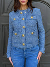 Women Round Neck Breasted Casual Jacket