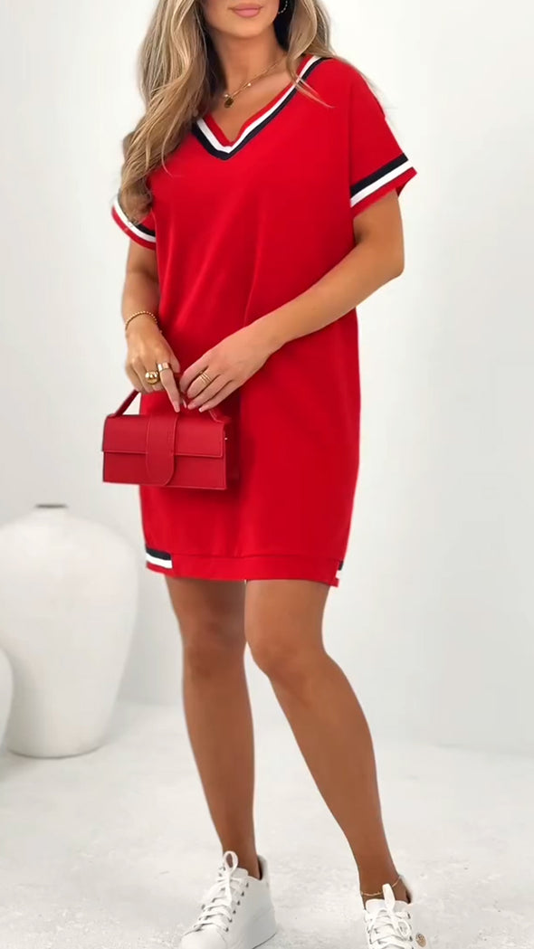 Women's Contrasting Edge Casual Dress