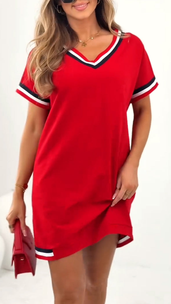 Women's Contrasting Edge Casual Dress
