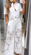 Women's Lapel Hollow Casual Suit