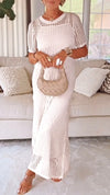 Women's Round Neck Hollow Air Quality Two-piece Dress