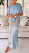 Women's Round Neck Hollow Air Quality Two-piece Dress