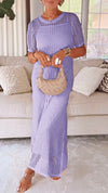 Women's Round Neck Hollow Air Quality Two-piece Dress
