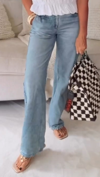 Ladies' Washed Casual Jeans
