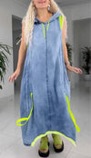 Ladies' Round Neck with Hat Splicing Casual and Loose Fit Dress