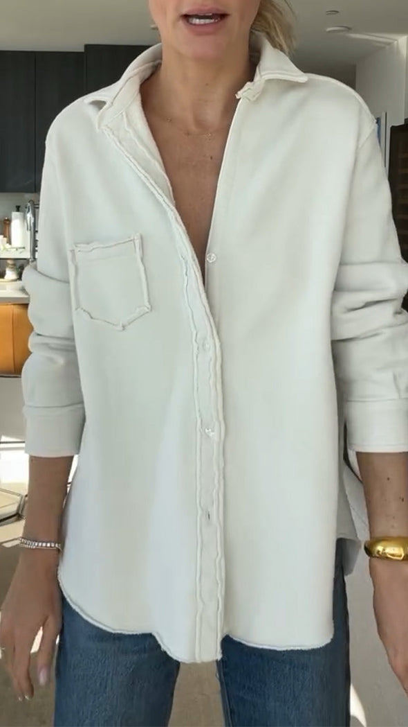 Ladies Lapel Breasted Casual Top