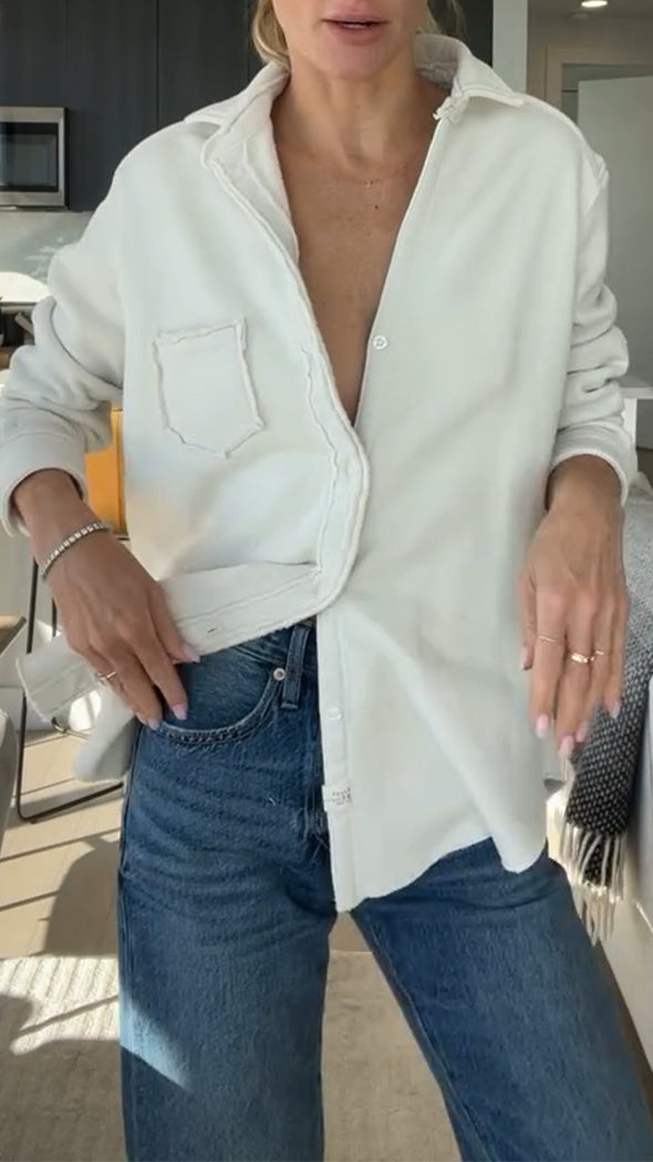 Ladies Lapel Breasted Casual Top