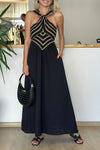 Ladies Patchwork Pattern Casual Dress
