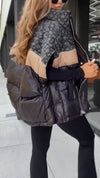 Ladies Lapel Print Patchwork Casual Vest