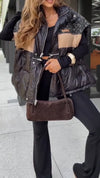 Ladies Lapel Print Patchwork Casual Vest