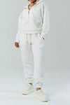 Ladies Collar Zipper Top+ Pants Casual Set