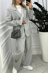 Women Collar Jacket+ Pants Commuting Style Set