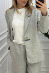 Women Collar Jacket+ Pants Commuting Style Set