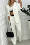 Women Collar Jacket+ Pants Commuting Style Set