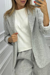 Women Collar Jacket+ Pants Commuting Style Set