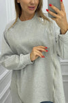 Women Round Neck Zipper Casual Top
