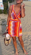 Ladies Suspenders Colorful Leisure Vacation Style Dress