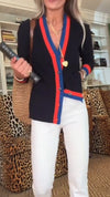 Women Round Neck Breasted Casual Cardigan Sweater