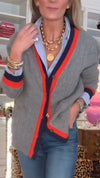 Women Round Neck Breasted Casual Cardigan Sweater