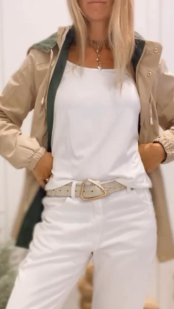 Women Hooded Can Be Worn On Both Sides Casual Jacket