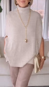 Women High Neck Knitted Casual Top