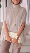 Women High Neck Knitted Casual Top