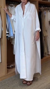 Women Lapel Solid Color Casual Shirt Dress