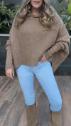 Women Round Neck Hooded Knitted Casual Top