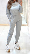 Women Round Neck Casual Suit