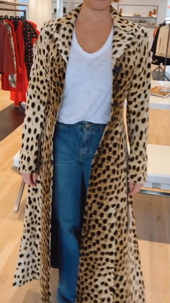 2 for $89.99 + FREE Ship 🔥 Women Lapel Leopard Print Casual Flared Coat