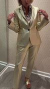 Women Lapel Jacket + Pants Commuter Temperament Set