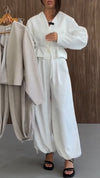 Womens V-neck Solid Color Temperament Casual Set