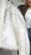 Women Spliced Plush Casual Cardigan