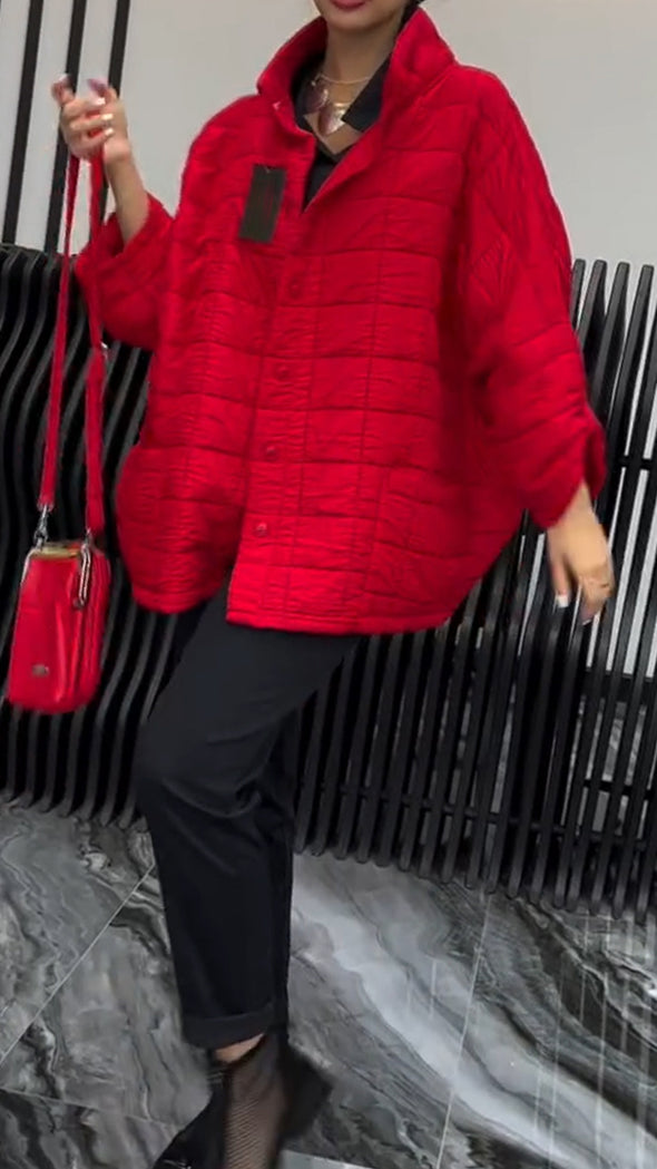 Womens Spliced Casual Coat