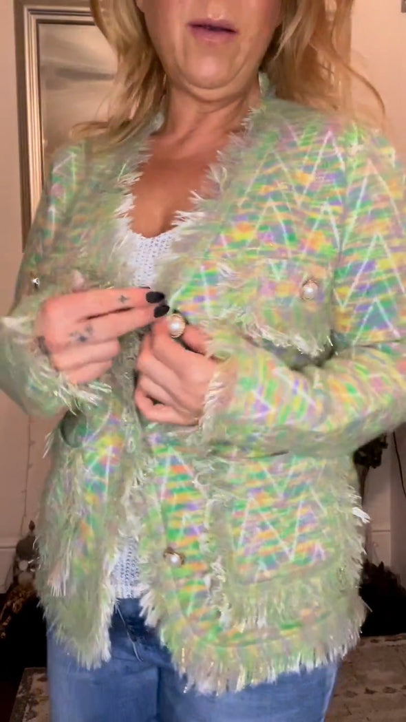Women Colorful Tassel Casual Coat
