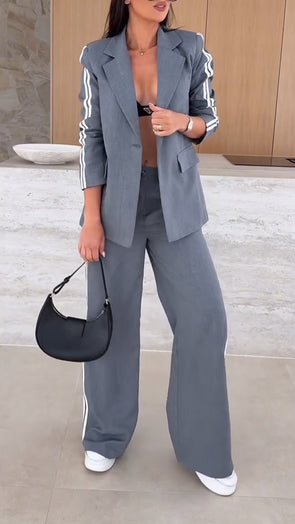 Womens Lapel Vertical Commuter Temperature Set