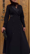 Women Lapel Double-breasted Elegant Casual Dress