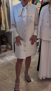 Women Round Neck and Breasted Spliced Elegant Temperament Dress