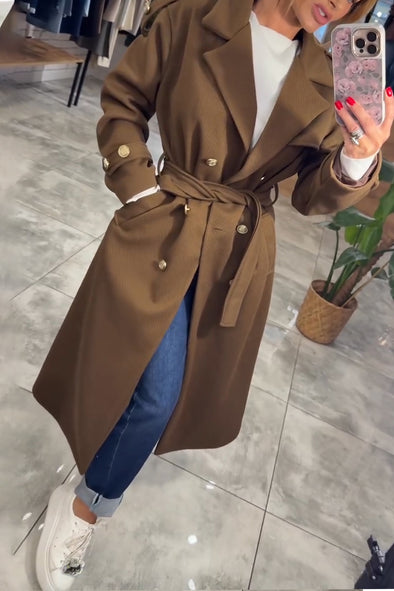 Women Lapel Temperament Casual Coat