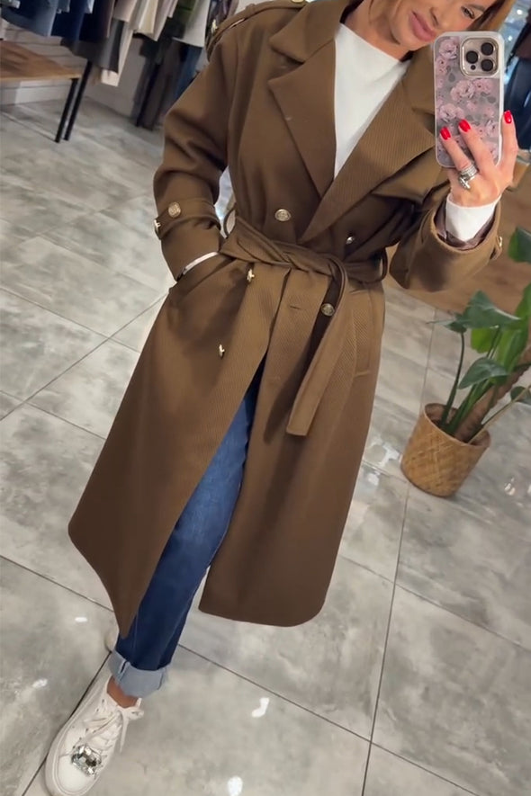 Women Lapel Temperament Casual Coat