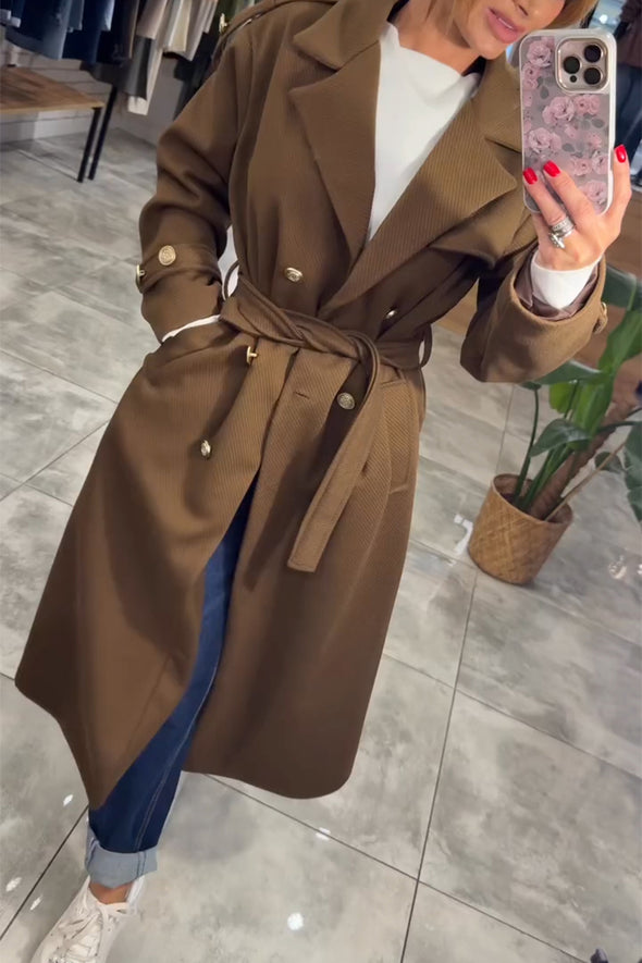Women Lapel Temperament Casual Coat