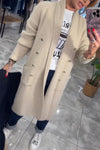 Womens Plush-breasted Casual Cardigan