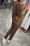 Women Breasted Cardigan + Pants Casual Set