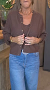 Womens Inner Vest + Cardigan Casual Suit