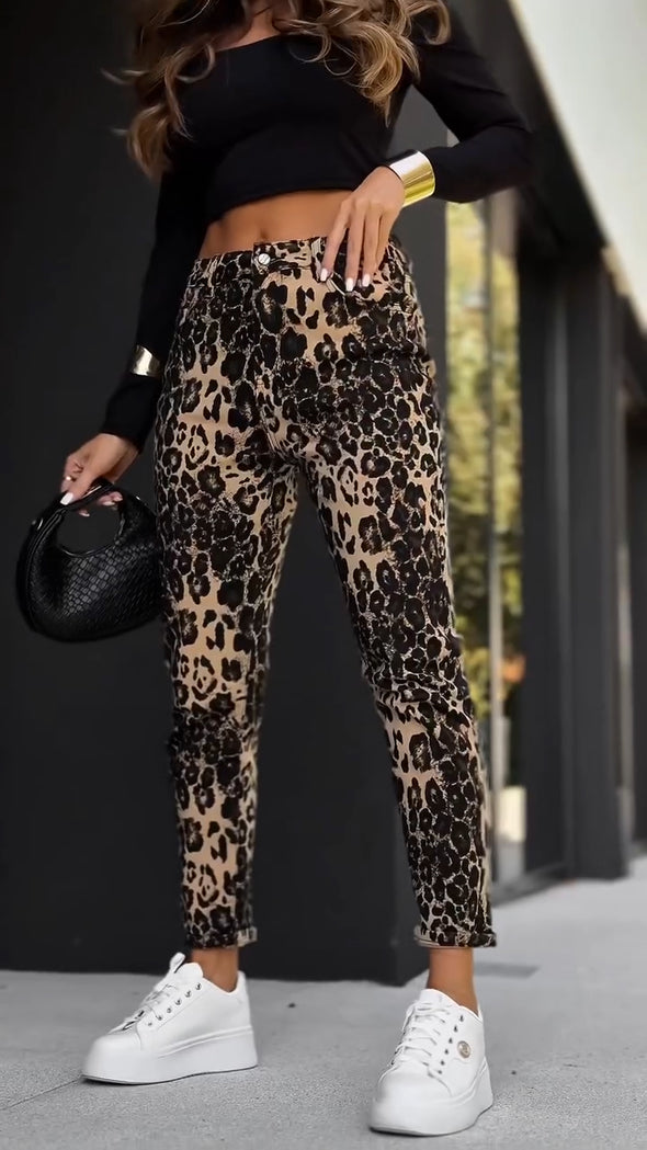 Womens Printed Casual Pants
