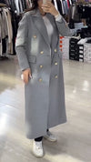 Womens Lapel Double-breasted Temperament Casual Coat