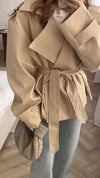 Womens Lapel Temperament Casual Windbreaker