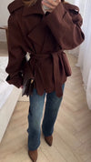 Womens Lapel Temperament Casual Windbreaker
