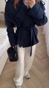 Womens Lapel Temperament Casual Windbreaker