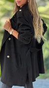 Womens Lapel Temperament Casual Coat
